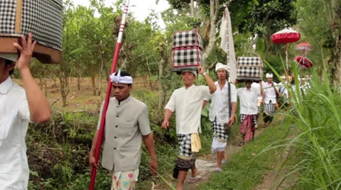 Ceremony in Bali Stock Footage 26209962