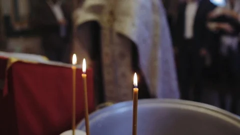 Ceremony of baptism Stock Footage 99831427