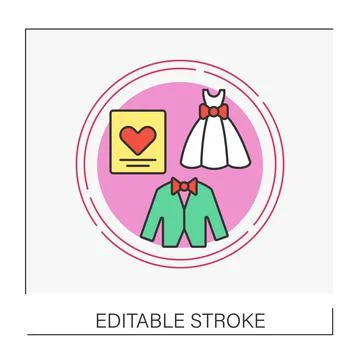 Ceremony concept line icon Stock Illustration