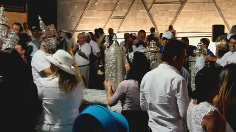 Ceremony of Simhath Torah Stock Footage 56003163