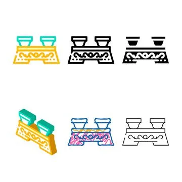 Ceremony tea drink pack table color icon vector Stock Illustration