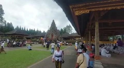 Ceremony at the Temple of the Candi Kuning Tabanan - Bali Part 2 Stock Footage 237365101