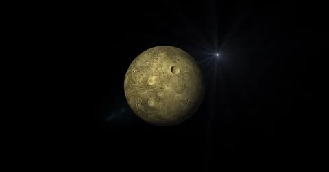 Ceres fictional planet illustration. Stock Illustration