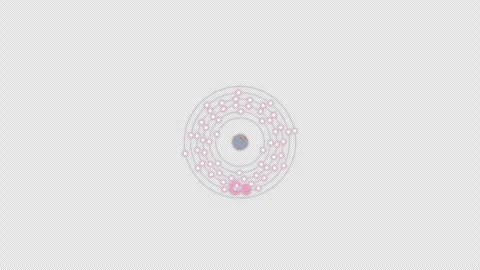 Cerium Ce Bohr Atom Model Clean No Text Animation Video Overlay Alpha 4K 库存影片 339368190