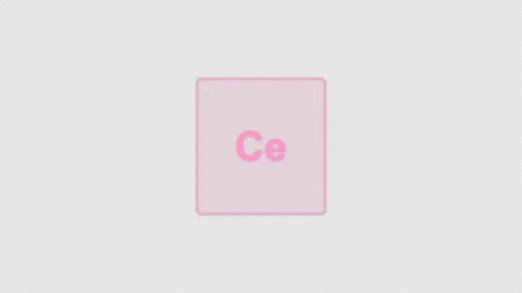 Cerium Ce Periodic Table Element Tile Clean No Text Animation Video Overlay Alph Видео 339368159