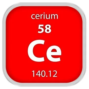 Cerium material sign 스톡 사진