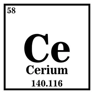 Cerium Periodic Table of the Elements Vector illustration eps 10 イラスト素材