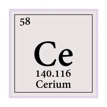 Cerium Periodic Table of the Elements Vector illustration eps 10. 스톡 일러스트