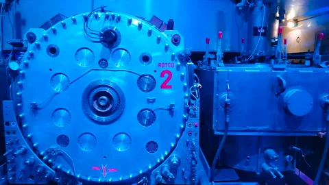 CERN. Equipment at the center of the Large Hadron Collider Stock Footage 169784268