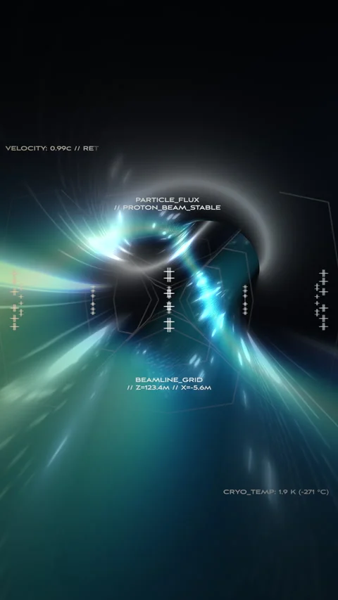 CERN Particle Collider Tunnel for Quantum Mechanics and Nuclear Research Stock Footage 333495168