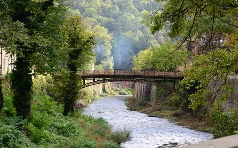 Cerna river bridge Stock Photos