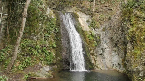 Cerna Valley waterfall Stock Footage 25135726
