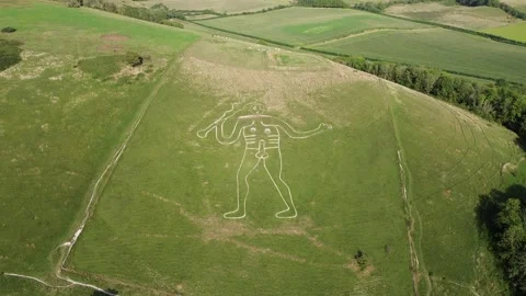 Cerne Abbas Giant Video stock 298955902