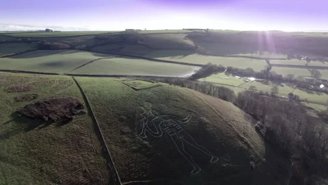 The Cerne Abbas Giant Stock Footage 328403365