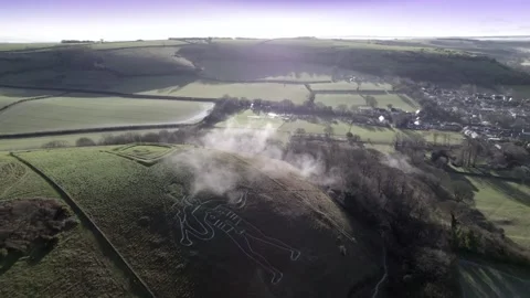 The Cerne Abbas Giant Stock Footage 328403572