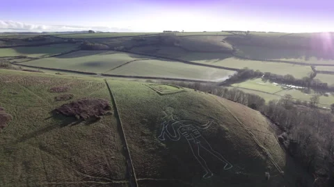 The Cerne Abbas Giant Stock Footage 328403648