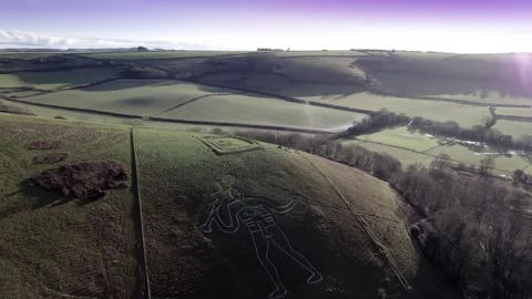 The Cerne Abbas Giant Stock Footage 328403771