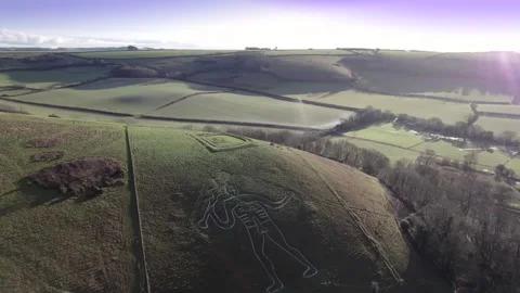 The Cerne Abbas Giant Stock Footage 328403781