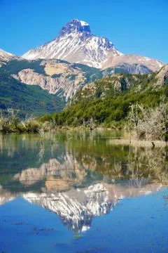 Cerro Castillo reflection Stock Photos