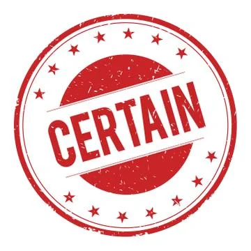 CERTAIN stamp sign Stock Illustration