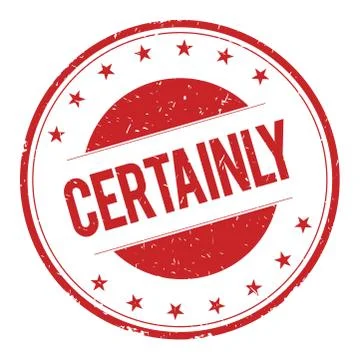 CERTAINLY stamp sign Stock Illustration