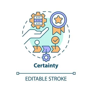Certainty concept icon Stockillustratie