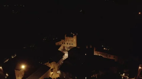 Certaldo at night Stock Footage 114429400