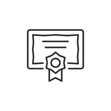 Certificate of Achievement Icon Stock Illustration