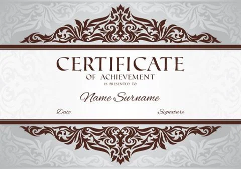 Certificate of achievement Stock Illustration