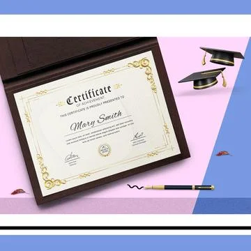 Certificate of Achievement Layout Stock Illustration