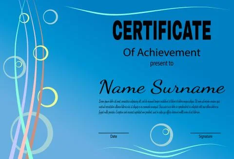 Certificate of achievement template in vector イラスト素材