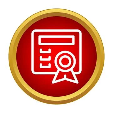 Certificate and award icon symbolizing achievement and quality イラスト素材