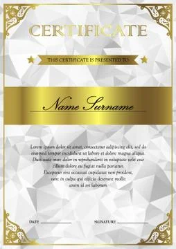 Certificate and diploma template Stock Illustration