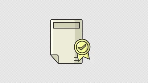 Certificate animated icon motion graphic, certificate for business icon ani.. Stock Footage 283050942