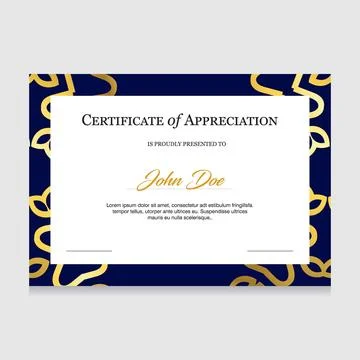 Certificate of appreciation design vector Stock Illustration