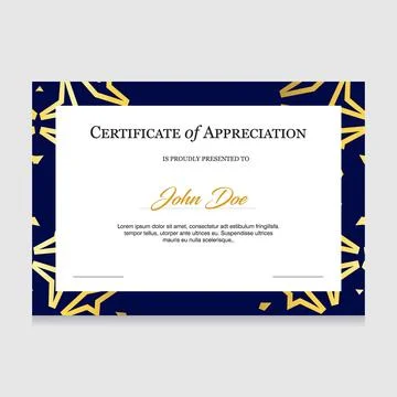 Certificate of appreciation design vector Stock Illustration