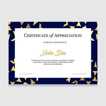Certificate of appreciation design vector Illustrazione stock