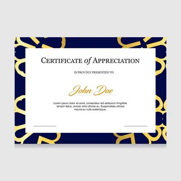 Certificate of appreciation design vector Illustrazione stock