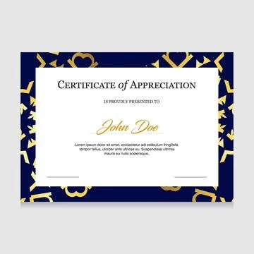 Certificate of appreciation design vector Stock Illustration