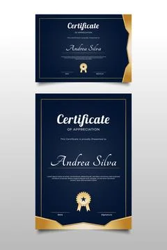 Certificate of Appreciation Template with Elegant Design Stock Illustration