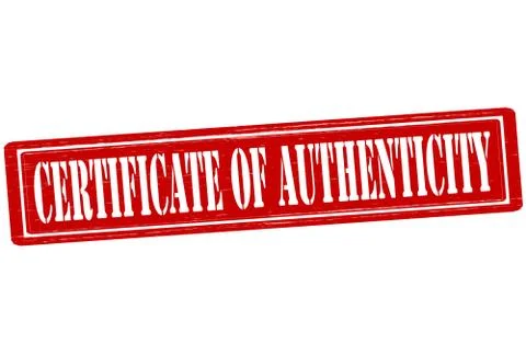 Certificate of authenticity Stock Illustration
