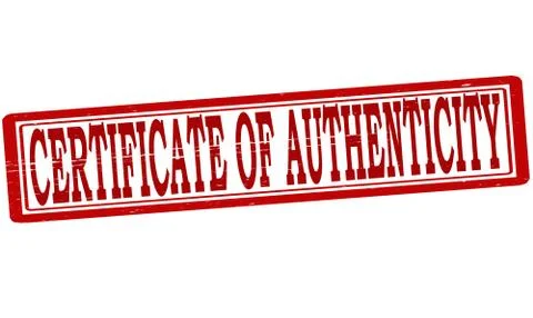 Certificate of authenticity Illustrazione stock
