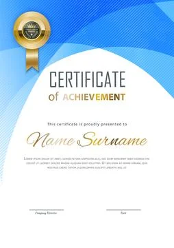 Certificate Blank. Black gradient triangles on white background., Vector Stock Illustration