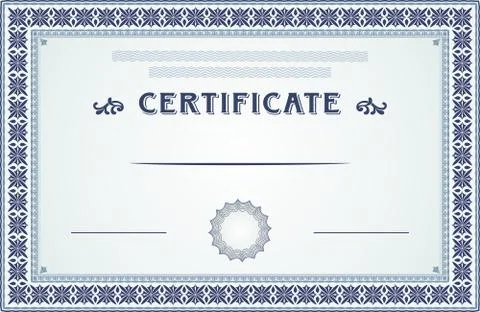 Certificate border and template design Stock Illustration