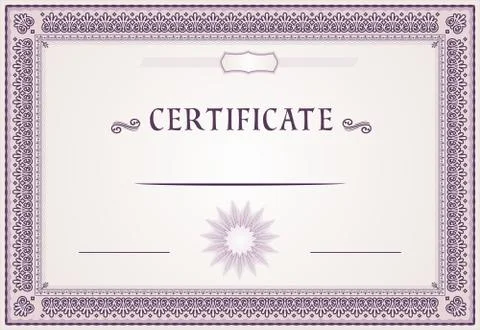 Certificate borders and decorative elements Stock Illustration
