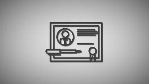 Certificate colored fading effect mp4 video Stock Illustration
