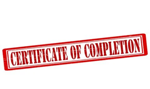 Certificate of completion Stock Illustration