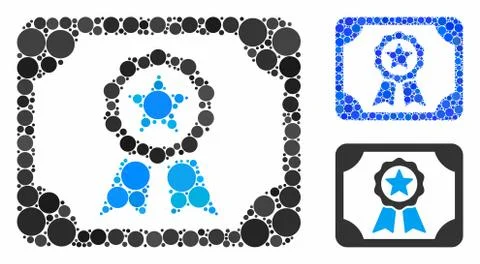 Certificate Composition Icon of Circles 스톡 일러스트