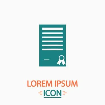 Certificate computer symbol 스톡 일러스트