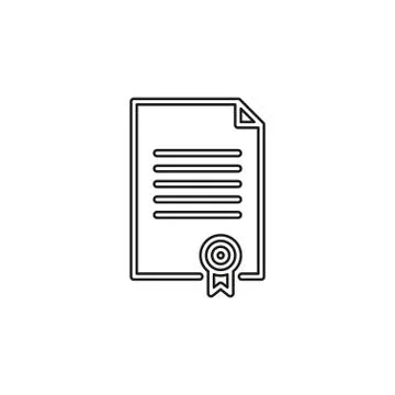 Certificate creative icon. element illustration. Stock Illustration